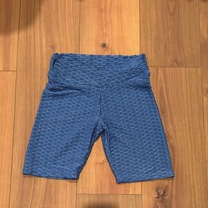 Blue Booty Lift Biker Shorts